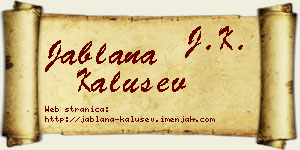 Jablana Kalušev vizit kartica